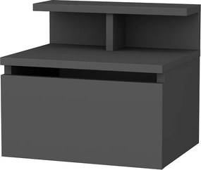 Κομοδίνο Ανθρακί ALICE 39,8x35x31,9