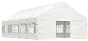vidaXL Κιόσκι με Τέντα Λευκό 11,15 x 5,88 x 3,75 μ. από Πολυαιθυλένιο