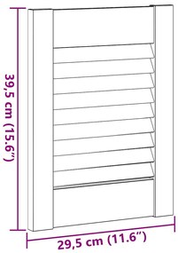 Πόρτες ντουλαπιών Louvred Design 2 τεμάχια 39,5x29,5 cm - Καφέ