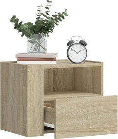 vidaXL Κομοδίνα Επιτοίχιο Sonoma Δρυς 45x30x35 εκ.