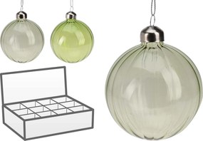 JK Home Décor - Μπάλα Γυάλινη Πράσινη 10cm 2Σχδ