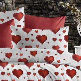 Μαξιλαροθήκη (50x70) Dimcol Πάθος 607 White-Red
