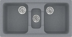 Sanitec Classic 325 (97×51) - Γρανιτένιος νεροχύτης - Metallic SILVER