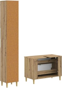 vidaXL Σετ Ντουλαπιών Μπάνιου 2 Τεμαχίων ARNHEM Artisan Δρυς