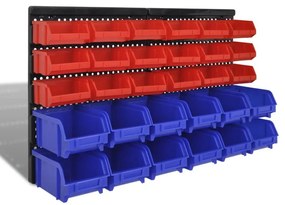 Πλαστικά σκαφάκια αποθήκευσης  Σετ 30 τμχ Μπλε &amp; κόκκινο