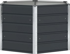 vidaXL Γλάστρα Ανθρακί 129 x 129 x 75 εκ Ατσάλι