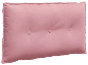 vidaXL Μαξιλάρι Πλάτης Ροζ 80 x 50 cm Υφασμάτινο Κορντουρά