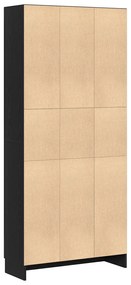vidaXL Βιβλιοθήκες 2 τμχ Μαύρη Δρυς 82,5x30,5x185 εκ - Επεξεργασμένο Ξύλο