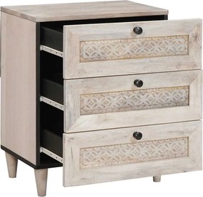 vidaXL Κομοδίνο Λευκό 50 x 33 x 62 εκ. Επεξεργασμένο Ξύλο