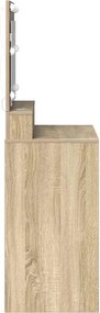 vidaXL Τραπέζι περιποίησης με ράφι Δρύς Sonoma 75,5 x 41 x 135 εκ.
