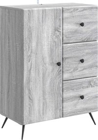 vidaXL Πλαϊνό γραφείο Γκρι Sonoma 66 x 34,5 x 90 εκ Επεξεργασμένο Ξύλο