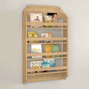 Επιτοίχια βιβλιοθήκη - ραφιέρα Montessori Megapap χρώμα sapphire oak 80x15x132εκ.-GP041-0098,2