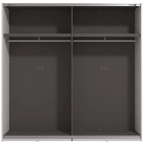 Ντουλάπα Συρόμενη VEYMONT 220 OG με Καθρέπτη Λευκή 220x61x218εκ. 220x61x218 εκ.