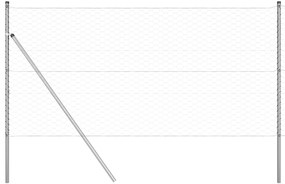 vidaXL Hexagon Fence 1.4 x 10 μ Γαλβανισμένο Ατσάλι