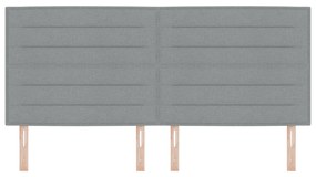 vidaXL Κεφαλάρι Ρυθμιζόμενο Ύψος Ανοιχτό γκρι 200 cm ύφασμα