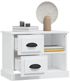vidaXL Κομοδίνο Λευκό 60 x 35,5 x 45 εκ.