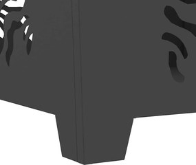 vidaXL Φωτιά Μαύρο 60 x 60 x 40 cm Ατσάλι