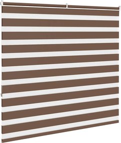 vidaXL Ζέβρα τυφλή Καφέ Πλάτος υφάσματος 155,9 εκ. Πολυεστέρας