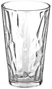 Ποτήρι Σωλήνα Ανάγλυφο Ντεκόρ Διάφανο 450ml Σετ 3Τμχ
