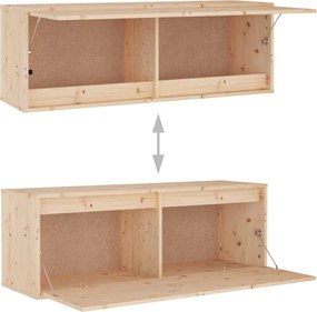 vidaXL Έπιπλα Τηλεόρασης 2 τεμ. από Μασίφ Ξύλο Πεύκου