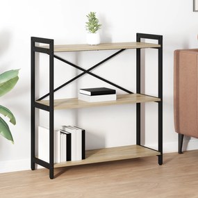 vidaXL Βιβλιοθήκη Sonoma Δρυς 80 x 30 x 83 εκ Μοριοσανίδα