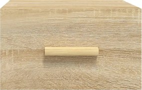 vidaXL Κομοδίνα Επιτοίχια Sonoma Δρυς 35 x 35 x 20 εκ.