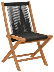 Τραπεζαρία 7τεμ. Banou-Colen  teak ξύλο σε φυσική-μαυρη απόχρωση Φ150x75εκ