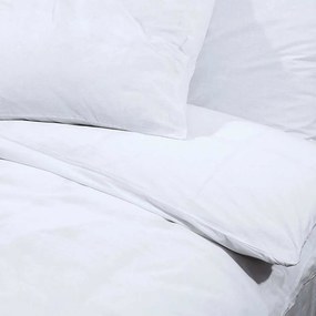 vidaXL Σετ Παπλωματοθήκης Λευκό 155 x 220 εκ. Βαμβακερό