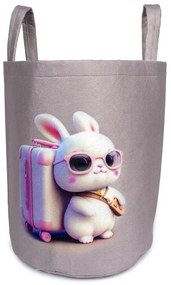 DIMCOL Παιδικό Καλάθι Αποθήκευσης Vacation 44 50X30X45 cm Έλεφαντ Υφασμάτινο 31463608016