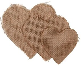Καρδιά από λινάτσα 6τεμ. 3 τμχ.