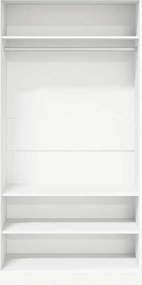vidaXL Ντουλάπα Λευκή 100 x 50 x 200 εκ. από Επεξ. Ξύλο