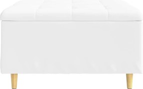 vidaXL Οθωμανικό αποθήκευσης Λευκός 80 x 80 x 45 cm Τεχνητό δέρμα
