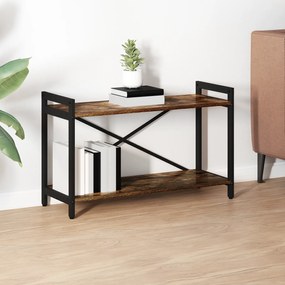 vidaXL Βιβλιοθήκη Καπνιστή δρυς 80 x 30 x 48.5 εκ Επεξεργασμένο ξύλο
