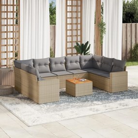 vidaXL Patio Sofa Set Μικτό μπεζ και γκρι