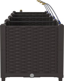 vidaXL Γλάστρα Κήπου 4 pcs Καφέ Ατσάλι