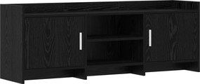 vidaXL Ντουλάπι TV 130 x 33 x 47 εκ Μαύρη Δρυς Επεξεργασμένο Ξύλο