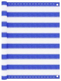 vidaXL Διαχωριστικό Βεράντας Μπλε / Λευκό 90x500 εκ. από HDPE