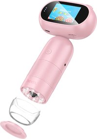 Hoco DV206 Παιδικό Μικροσκόπιο 2.0" IPS Display 8 LED lights 800mAh Ροζ