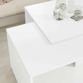vidaXL Σετ Τραπεζιού Για Καφέ 2 pcs Λευκό 90 x 48 x 40 εκ