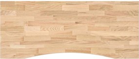 vidaXL Γραφείο Λευκό και Φυσικό 120 x 60 cm Στερεό Ξύλο Δρυός