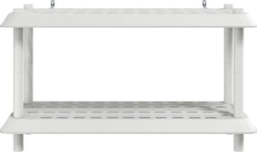 vidaXL Μονάδα Ραφιού 2 επίπεδα 100 x 40 x 55,5 εκ. PP Λευκό