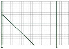Συρματόπλεγμα Περίφραξης Πράσινο 1,8 x 25 μ. με Βάσεις Φλάντζα - Πράσινο