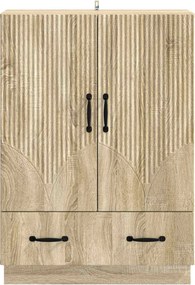 vidaXL Πλαϊνό γραφείο με συρτάρι Sonoma Δρυς 66 x 34,5 x 92 εκ.