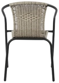 ΠΟΛΥΘΡΟΝΑ ΚΑΡΕΚΛΑ CAMEL HM5015.01 ΓΚΡΙ ΜΕΤΑΛΛΙΚΗ ΜΕ WICKER 48x48-53x72 εκ.