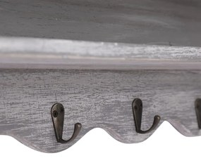 vidaXL 284234  Wall Mounted Coat Rack Grey 50x10x30 cm Wood