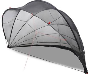 vidaXL Θόλος πισίνας Μαύρο 592 x 590 x 275 εκ.