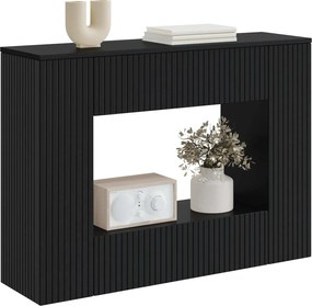 vidaXL Τραπέζι κονσόλας Ριγέ Μαύρο 101 x 29 x 74 εκ.