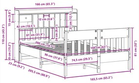 ΣΚΕΛΕΤΟΣ ΚΡΕΒ. ΧΩΡΙΣ ΣΤΡΩΜΑ ΚΑΦΕ ΚΕΡΙΟΥ 160X200 ΕΚ ΜΑΣΙΦ ΠΕΥΚΟ 3323256