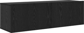vidaXL Σετ επίπλου τηλεόρασης 5 pcs 100 x 30 x 30 cm Μαύρη Δρυς
