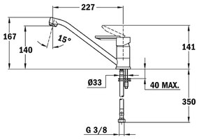 Μπαταρία Νεροχύτη Inox TEKA Χαμηλή, Περιστρεφόμενη ML 1/2’’EASY 81911362